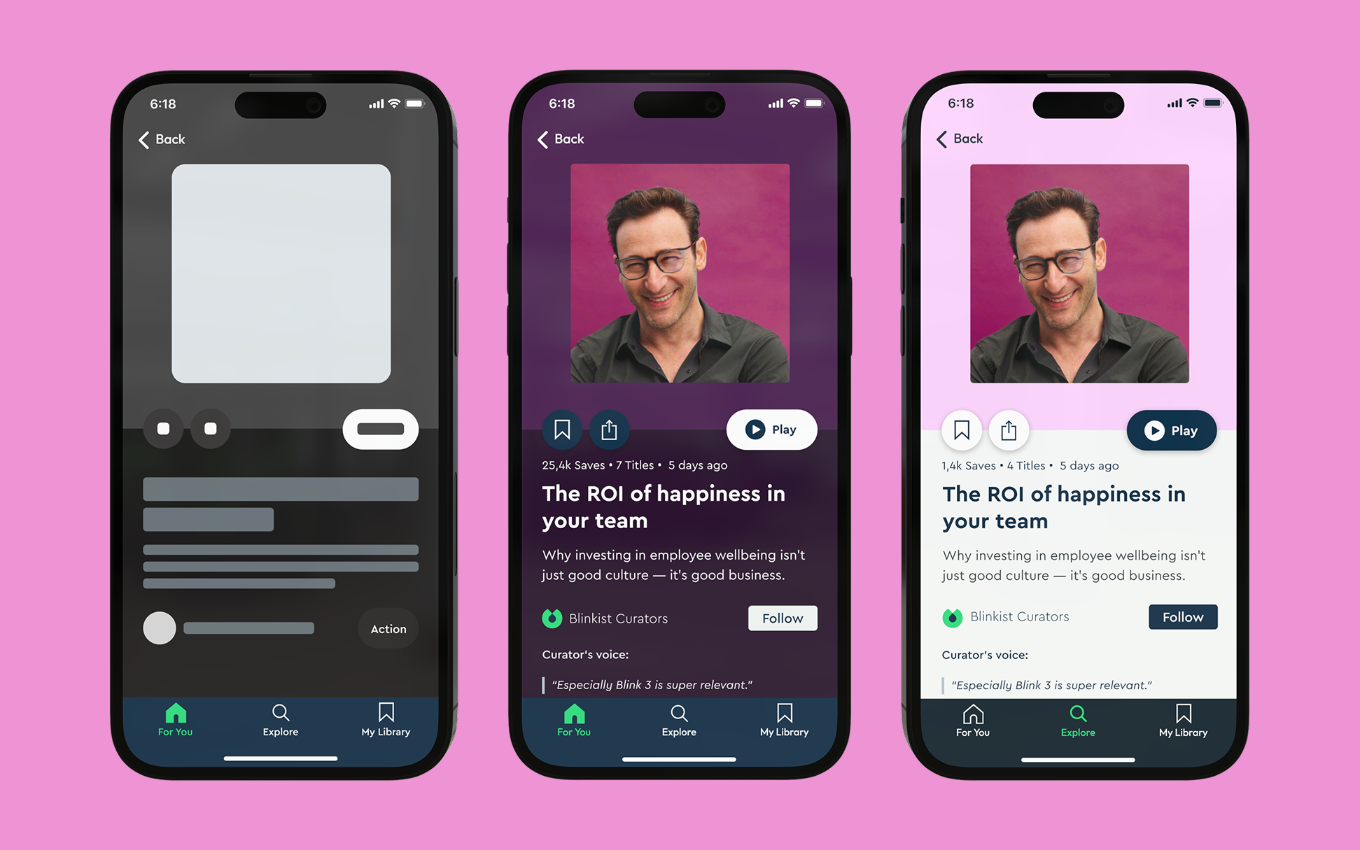 Blinkist app mockup
