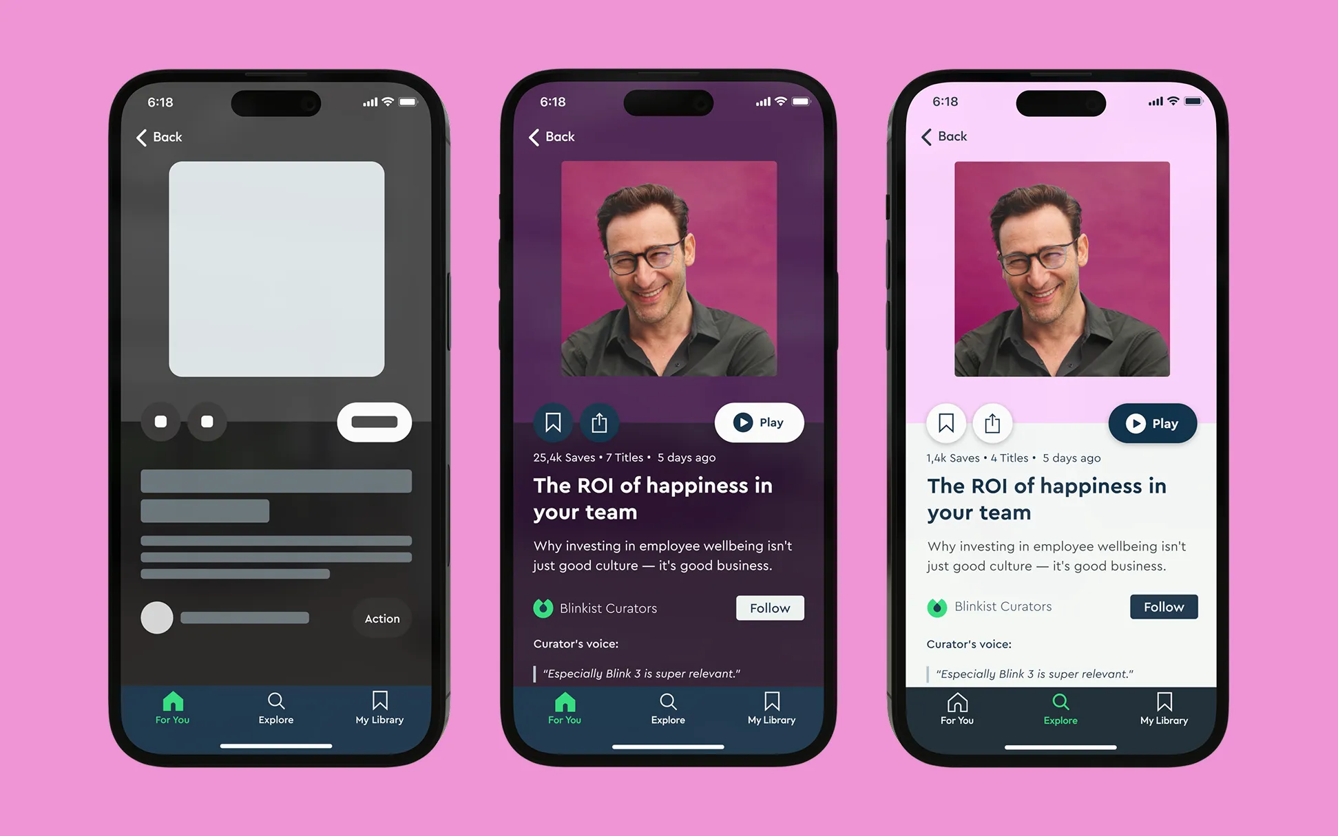 Blinkist app mockup
